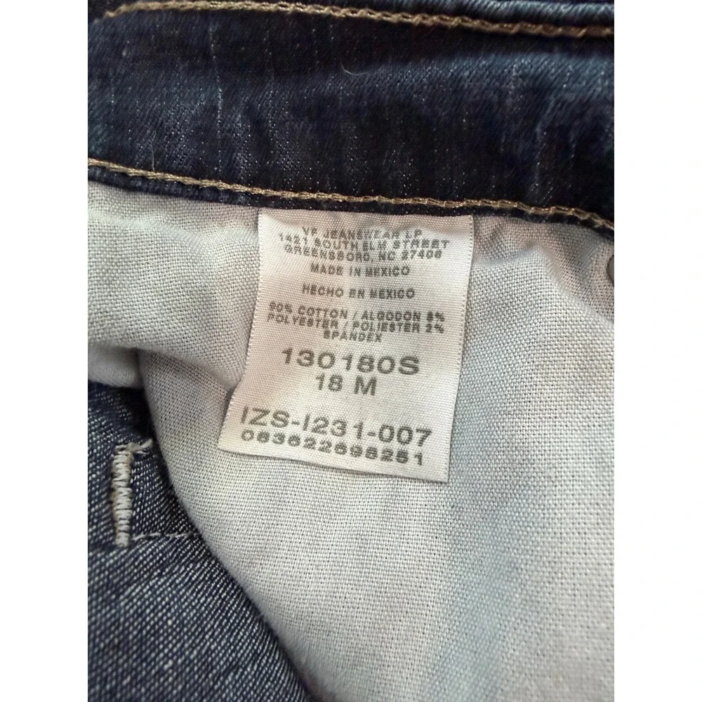 Riders by Lee Relaxed Fit Straight Leg Dark Wash Stretch Jeans Womens 18M